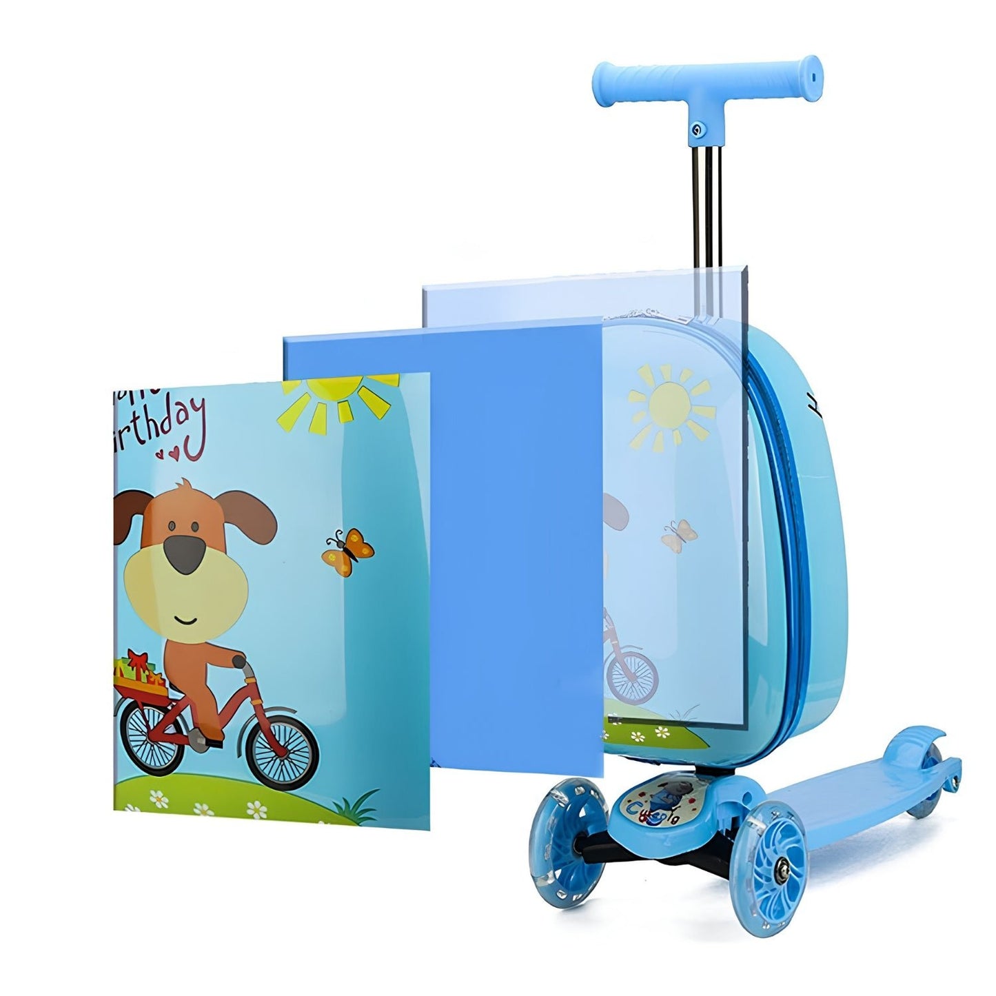 Smarter Kinderroller mit Reisekoffer - Fahrbarer Koffer - Wheelyshop