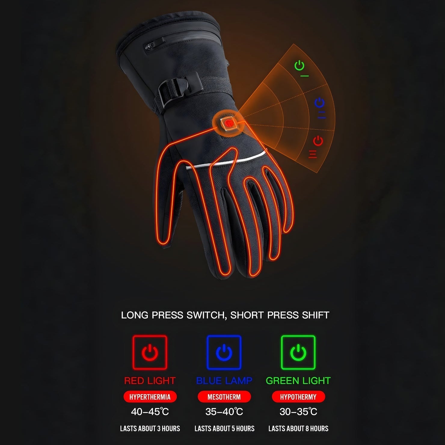 Smarte elektrische Heizhandschuhe - Zubehör - Wheelyshop