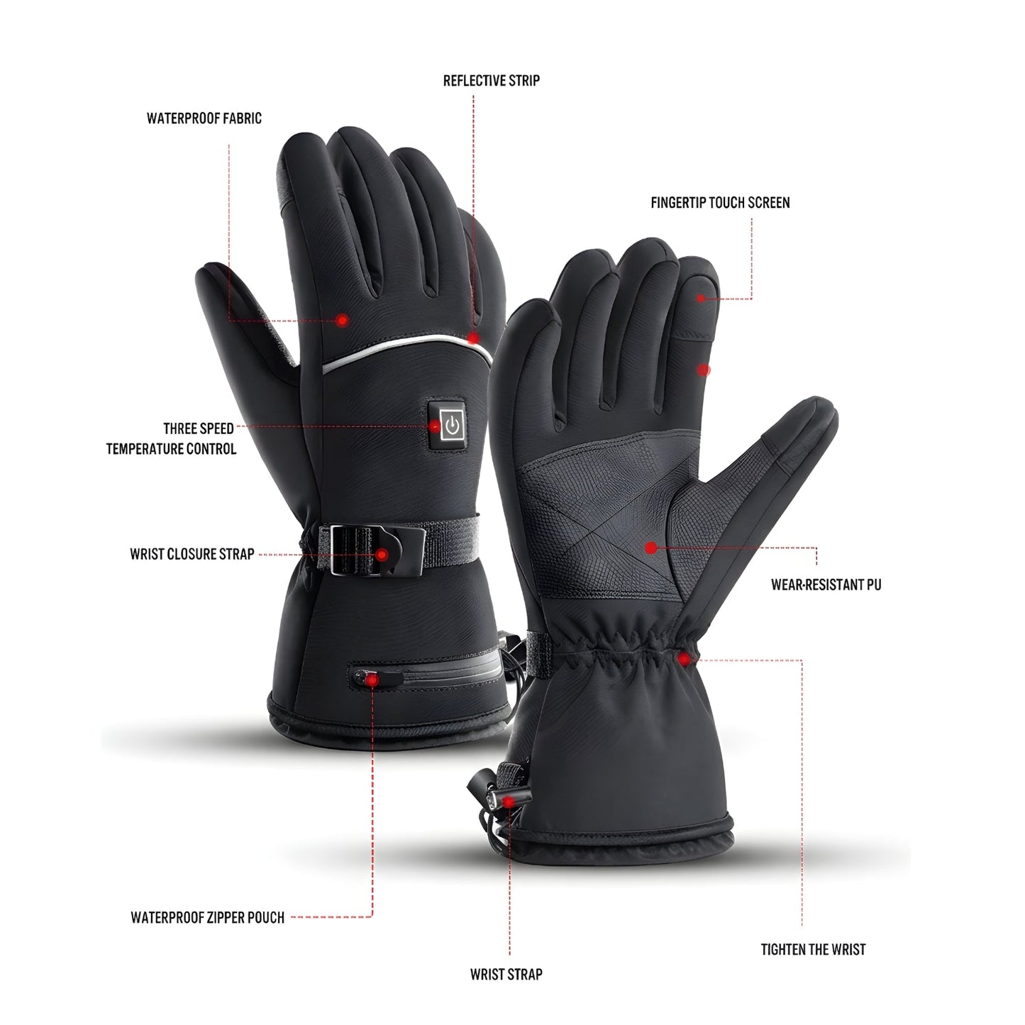 Smarte elektrische Heizhandschuhe - Zubehör - Wheelyshop