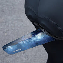 Hinteres Fahrradschutzblech in Blau am Fahrrad, Schrägansicht