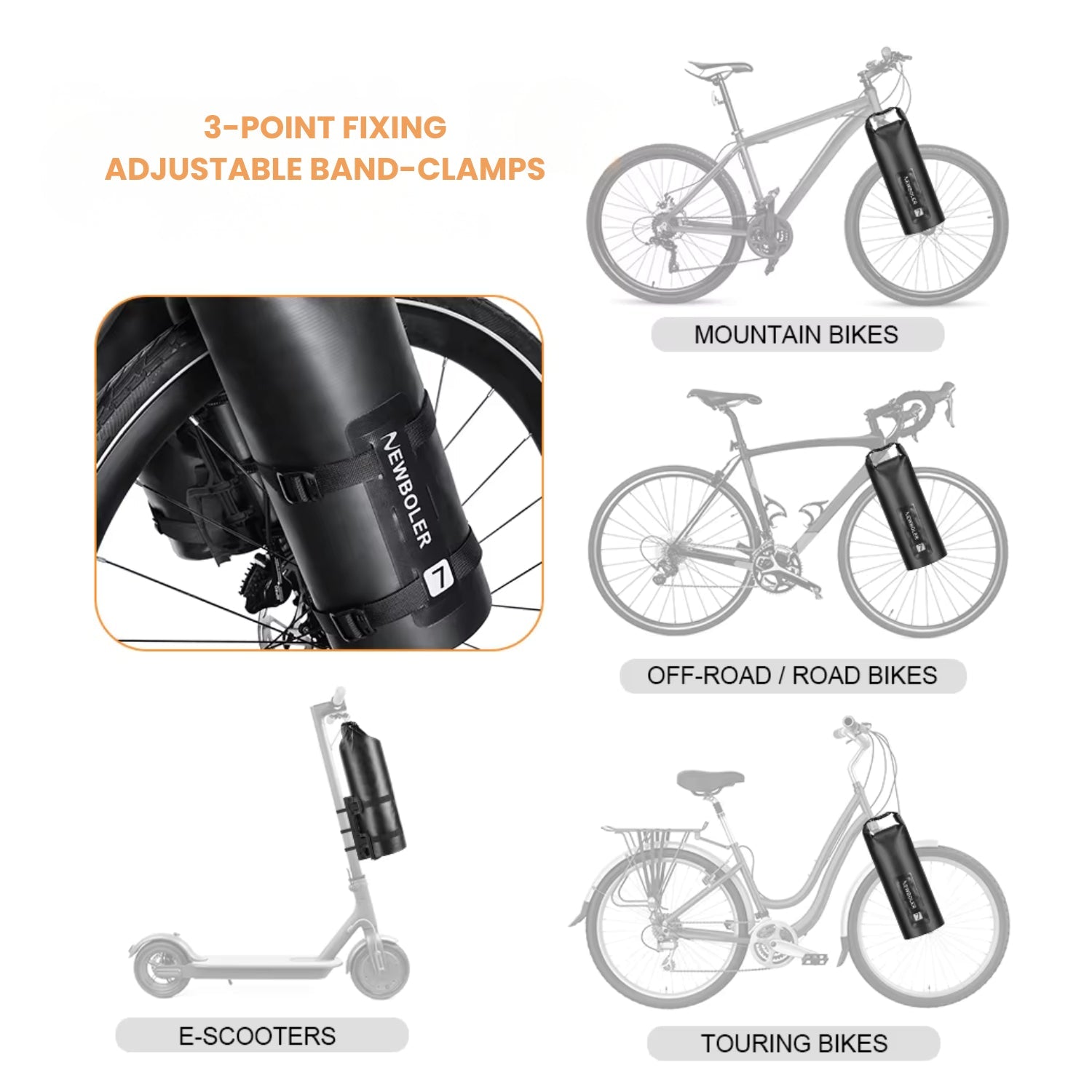 Wasserdichte Fronttasche für Fahrrad - Zubehör - Wheelyshop