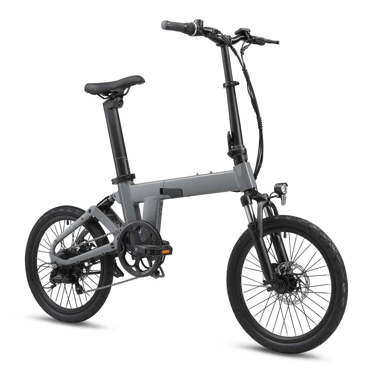 YANGOR H19 faltbares E-Bike schräg von vorne in Grau