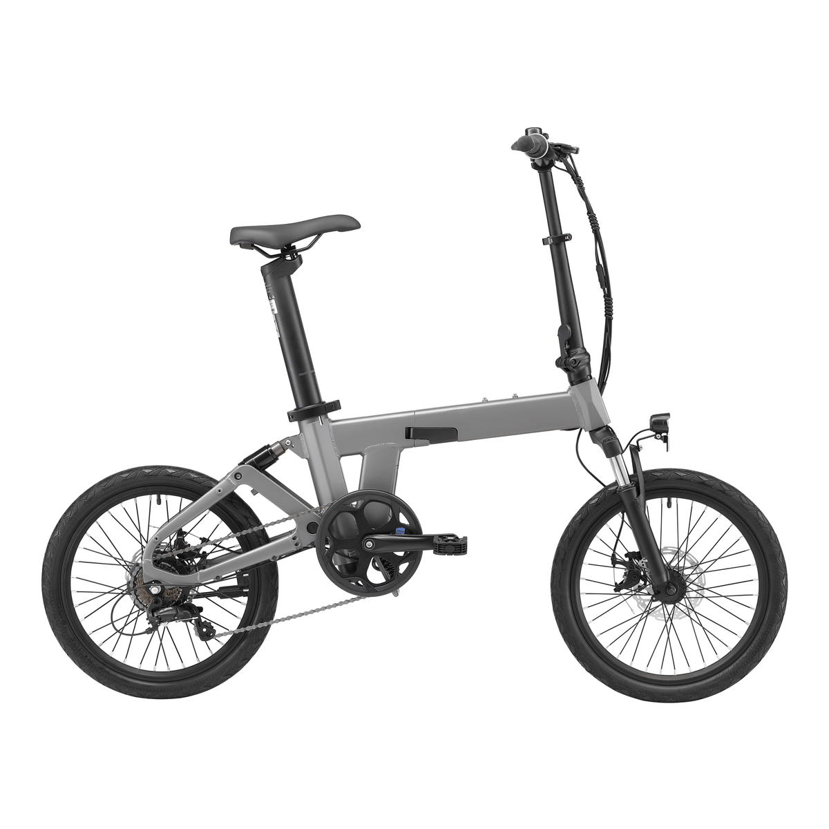 YANGOR H19 faltbares E-Bike schräg von hinten in Grau