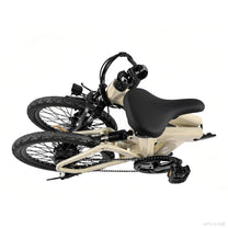 YANGOR H19 faltbares E-Bike zusammengeklappt von der Seite in Beige
