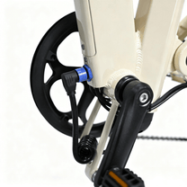 Kurbel und Pedale des YANGOR H19 in Beige